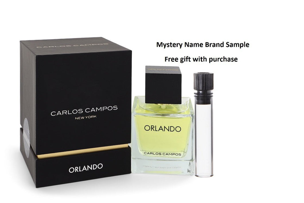 Orlando Carlos Campos by Carlos Campos Eau De Toilette Spray 3.3 oz And a Mystery Name brand sample vile