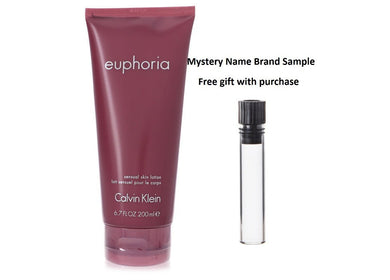 Euphoria by Calvin Klein Body Lotion 6.7 oz And a Mystery Name brand sample vile