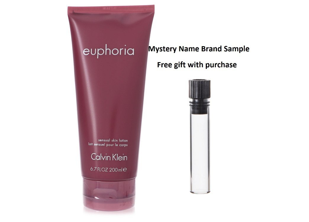 Euphoria by Calvin Klein Body Lotion 6.7 oz And a Mystery Name brand sample vile