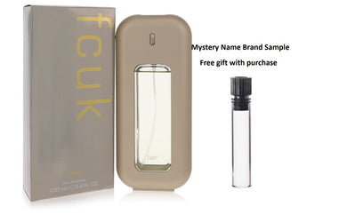 FCUK by French Connection Eau De Toilette Spray 3.4 oz And a Mystery Name brand sample vile