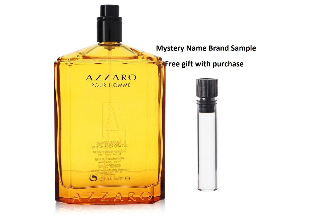 AZZARO by Azzaro Eau De Toilette Refillable Spray (Tester) 3.4 oz And a Mystery Name brand sample vile