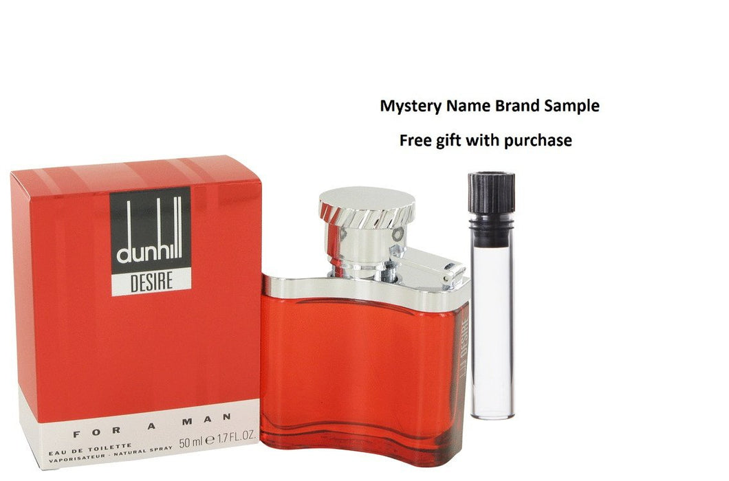 DESIRE by Alfred Dunhill Eau De Toilette Spray 1.7 oz And a Mystery Name brand sample vile