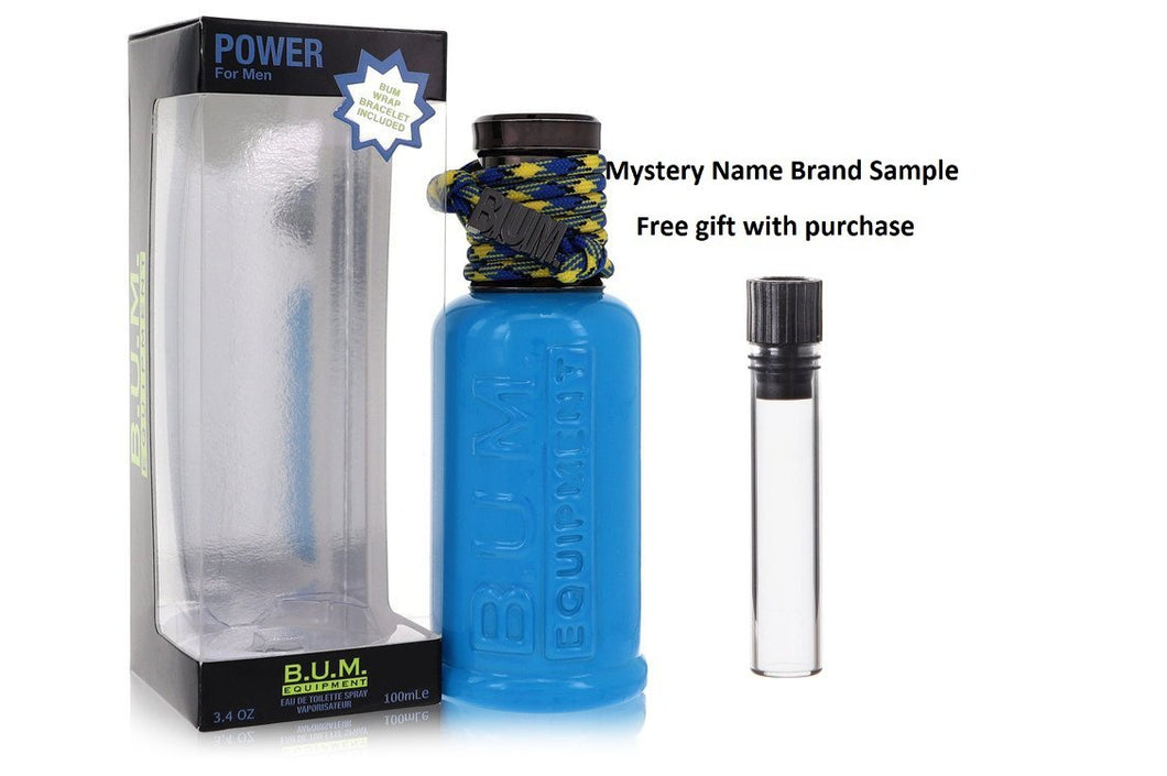 BUM Power by Bum Equipment Eau De Toilette Spray 3.4 oz And a Mystery Name brand sample vile