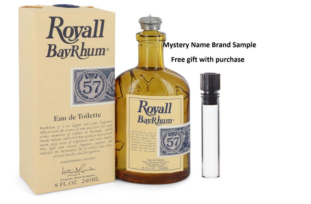 Royall Bay Rhum 57 by Royall Fragrances Eau De Toilette 8 oz And a Mystery Name brand sample vile