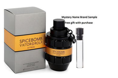 Spicebomb Extreme by Viktor & Rolf Eau De Parfum Spray 1.7 oz And a Mystery Name brand sample vile