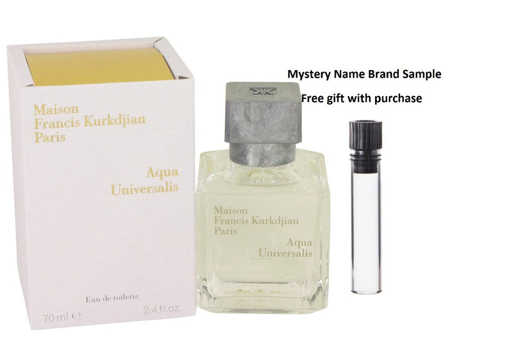 Aqua Universalis by Maison Francis Kurkdjian Eau De Toilette Spray (Unisex) 2.4 oz And a Mystery Name brand sample vile