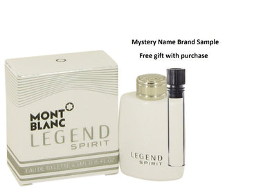 Montblanc Legend Spirit by Mont Blanc Mini EDT .15 oz And a Mystery Name brand sample vile