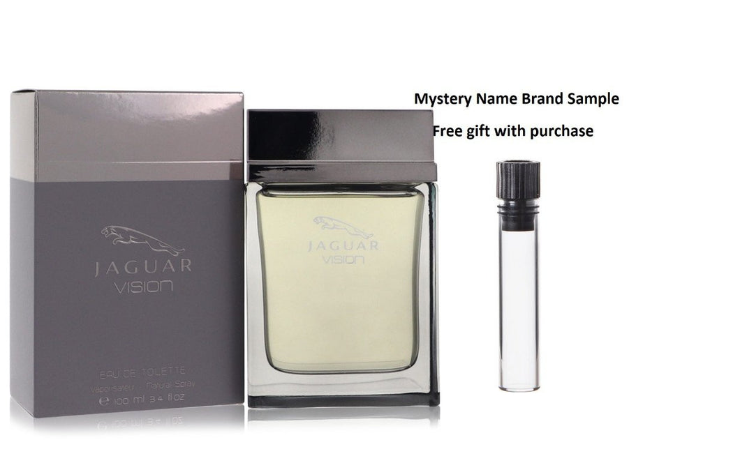 Jaguar Vision by Jaguar Eau De Toilette Spray 3.4 oz And a Mystery Name brand sample vile