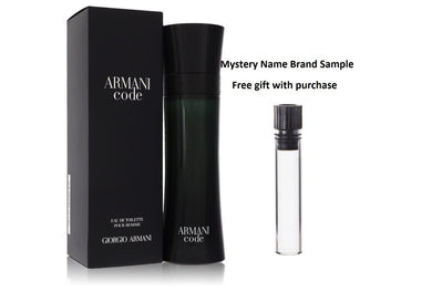Armani Code by Giorgio Armani Eau De Toilette Spray 4.2 oz And a Mystery Name brand sample vile