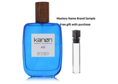 Kanon Nordic Elements Air by Kanon Eau De Toilette Spray (unboxed) 3.4 oz And a Mystery Name brand sample vile