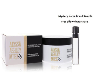 Alyssa Ashley Musk by Houbigant Body Cream 8.5 oz And a Mystery Name brand sample vile