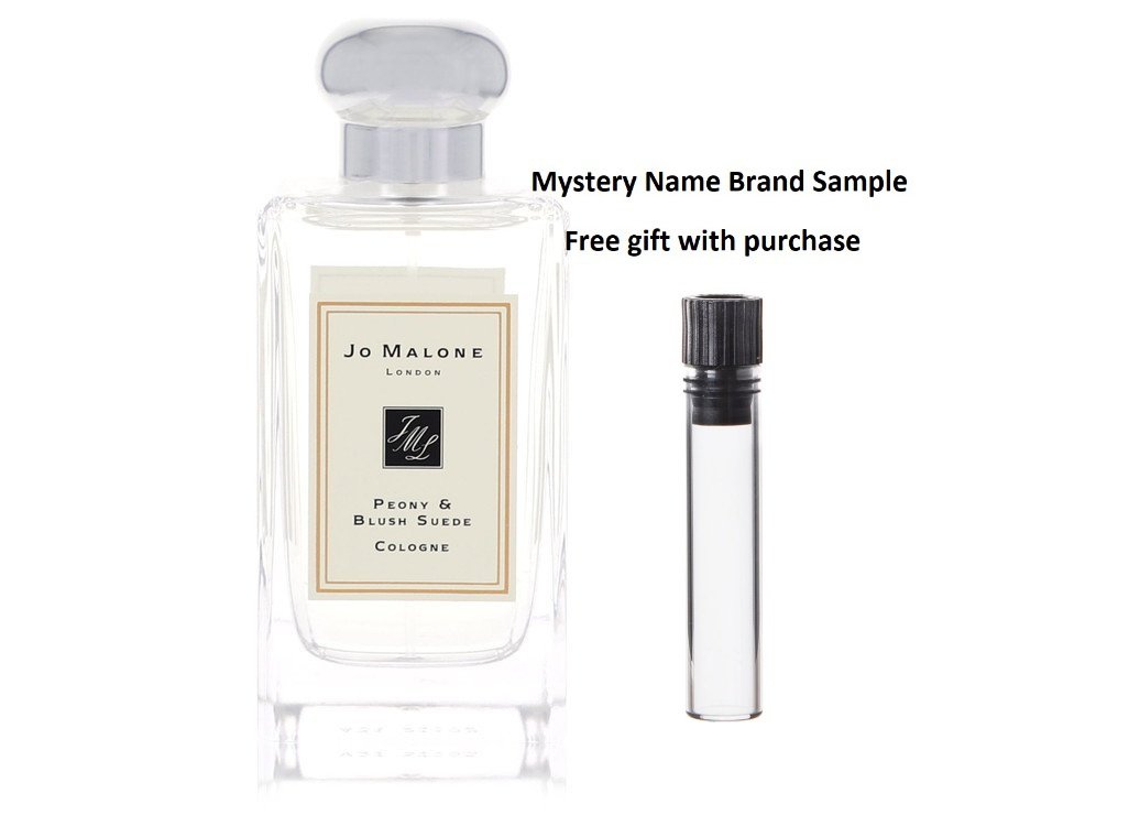Jo Malone Peony & Blush Suede by Jo Malone Cologne Spray (Unisex Unboxed) 3.4 oz And a Mystery Name brand sample vile