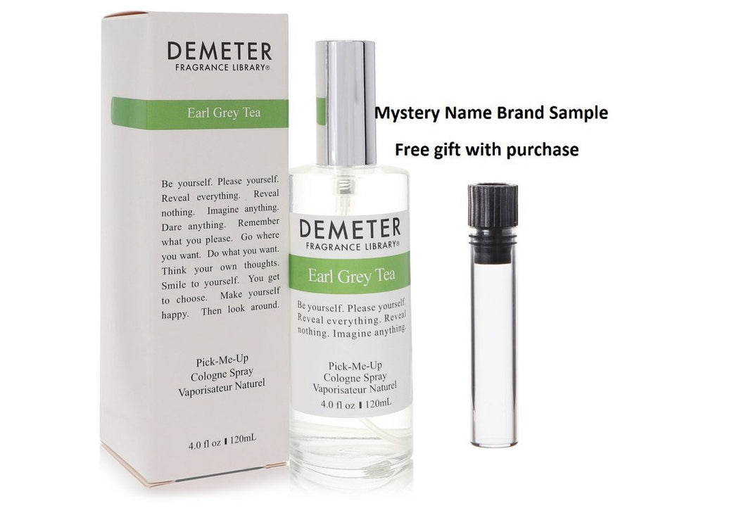 Demeter Earl Grey Tea by Demeter Cologne Spray 4 oz And a Mystery Name brand sample vile