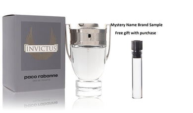 Invictus by Paco Rabanne Eau De Toilette Spray 1.7 oz And a Mystery Name brand sample vile
