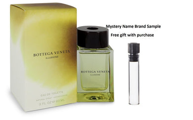 Bottega Veneta Illusione by Bottega Veneta Eau De Toilette Spray 3 oz And a Mystery Name brand sample vile