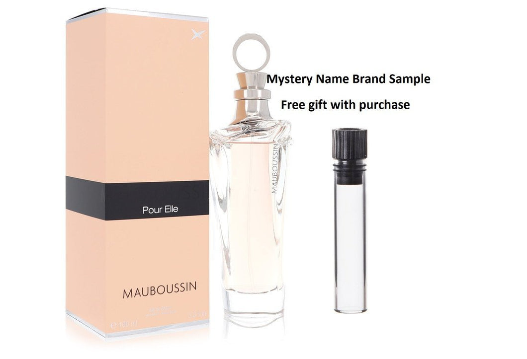 Mauboussin Pour Elle by Mauboussin Eau De Parfum Spray 3.3 oz And a Mystery Name brand sample vile