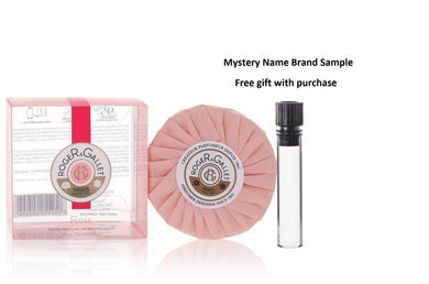Roger & Gallet Rose by Roger & Gallet Soap 3.5 oz And a Mystery Name brand sample vile