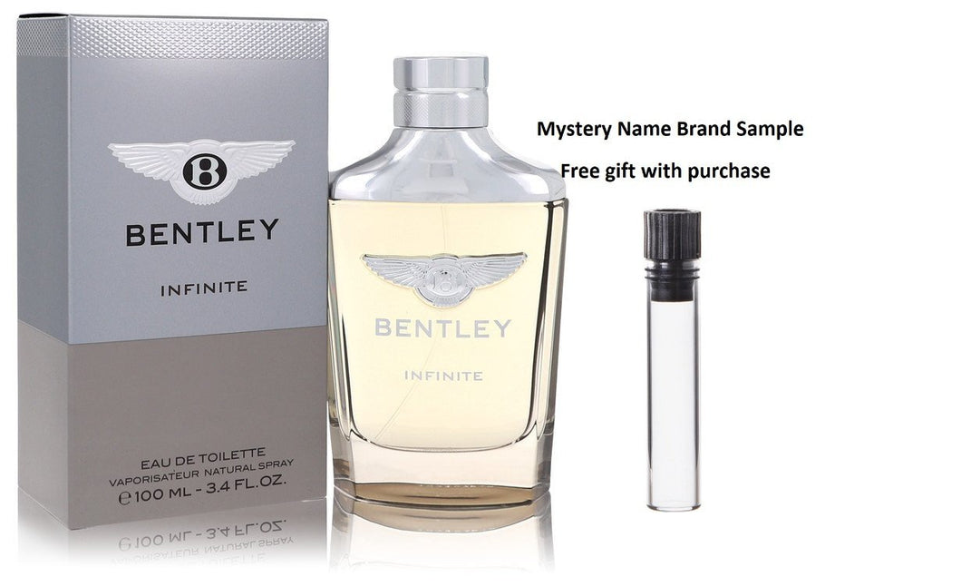 Bentley Infinite by Bentley Eau De Toilette Spray 3.4 oz And a Mystery Name brand sample vile