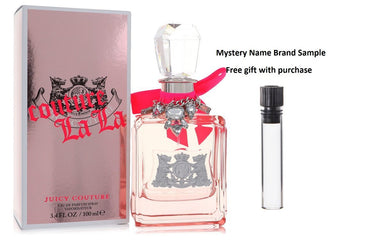 Couture La La by Juicy Couture Eau De Parfum Spray 3.4 oz And a Mystery Name brand sample vile