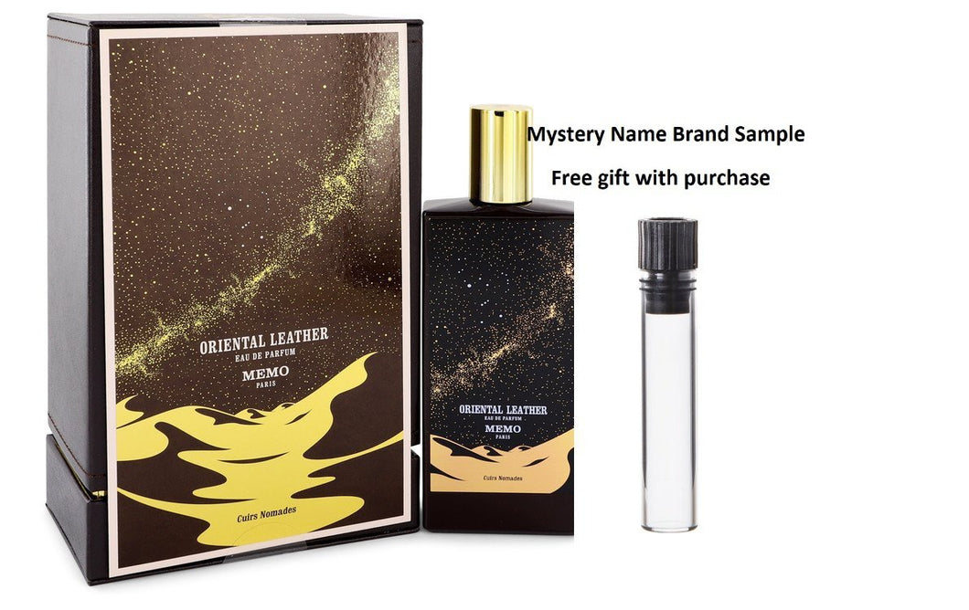 Memo Oriental Leather by Memo Eau De Parfum Spray (Unisex) 2.5 oz And a Mystery Name brand sample vile