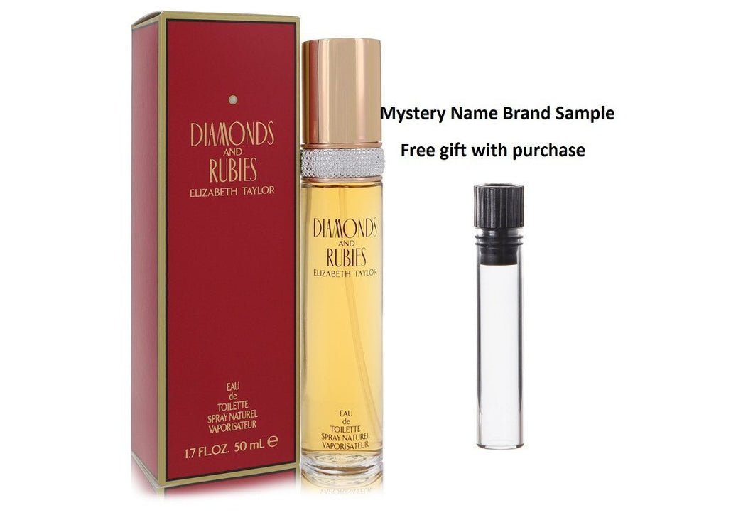 DIAMONDS & RUBIES by Elizabeth Taylor Eau De Toilette Spray 1.7 oz And a Mystery Name brand sample vile