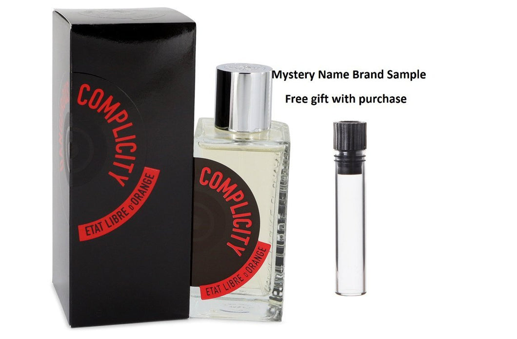 Dangerous Complicity by Etat Libre D'Orange Eau De Parfum Spray (Unisex) 3.4 oz And a Mystery Name brand sample vile