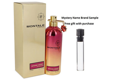 Montale Intense Cherry by Montale Eau De Parfum Spray (Unisex) 3.4 oz And a Mystery Name brand sample vile