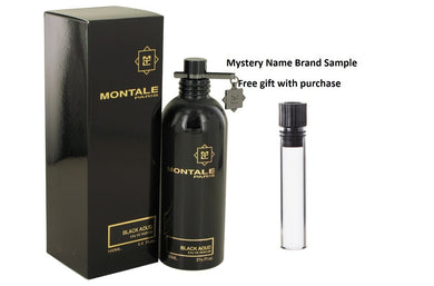 Montale Black Aoud by Montale Eau De Parfum Spray (Unisex) 3.4 oz And a Mystery Name brand sample vile