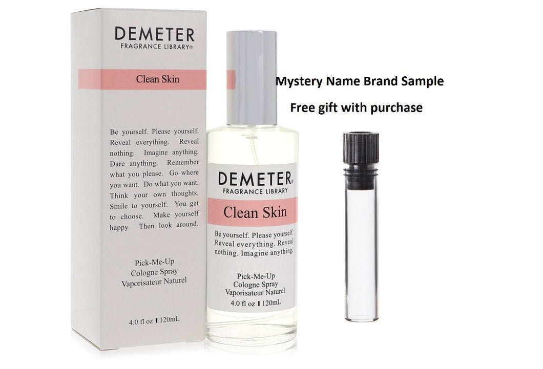Demeter Clean Skin by Demeter Cologne Spray 4 oz And a Mystery Name brand sample vile