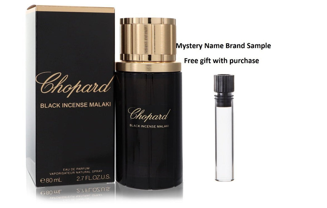 Chopard Black Incense Malaki by Chopard Eau De Parfum Spray (Unisex) 2.7 oz And a Mystery Name brand sample vile
