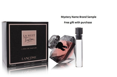 La Nuit Tresor by Lancome L'eau De Parfum Spray 3.4 oz And a Mystery Name brand sample vile