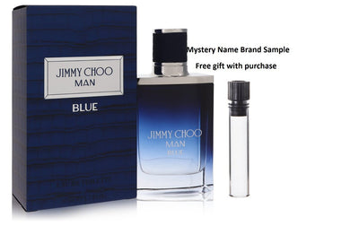 Jimmy Choo Man Blue by Jimmy Choo Eau De Toilette Spray 1.7 oz And a Mystery Name brand sample vile