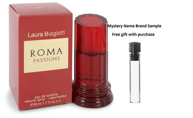 Roma Passione by Laura Biagiotti Eau De Toilette Spray 1.7 oz And a Mystery Name brand sample vile