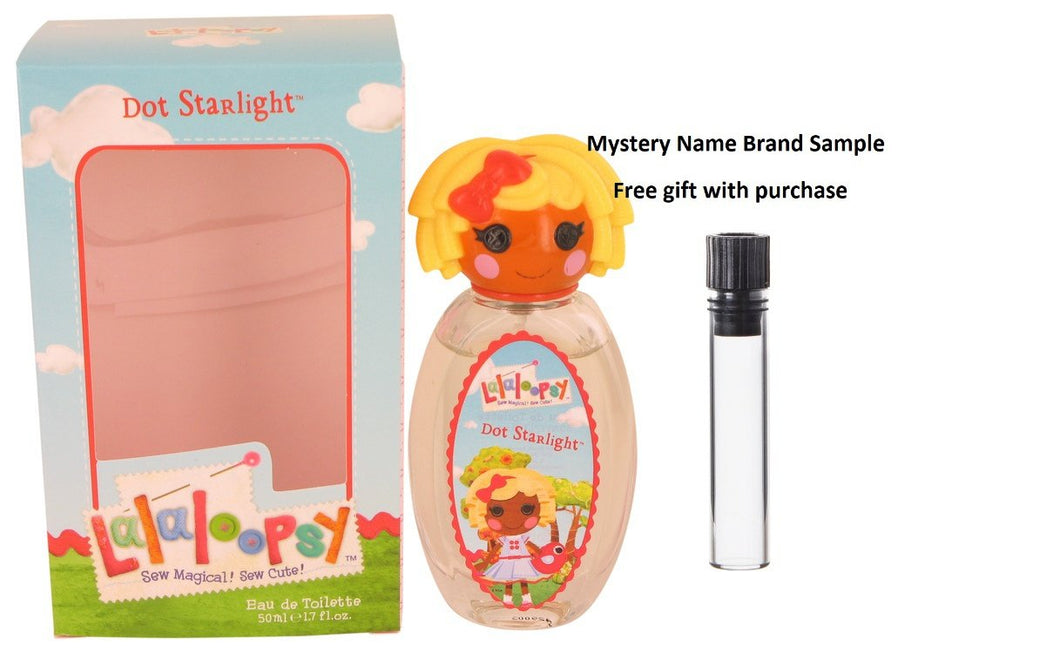 Lalaloopsy by Marmol & Son Eau De Toilette Spray (Dot Starlight) 1.7 oz And a Mystery Name brand sample vile