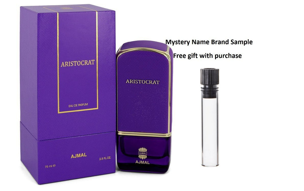 Ajmal Aristocrat by Ajmal Eau De Parfum Spray 2.5 oz And a Mystery Name brand sample vile