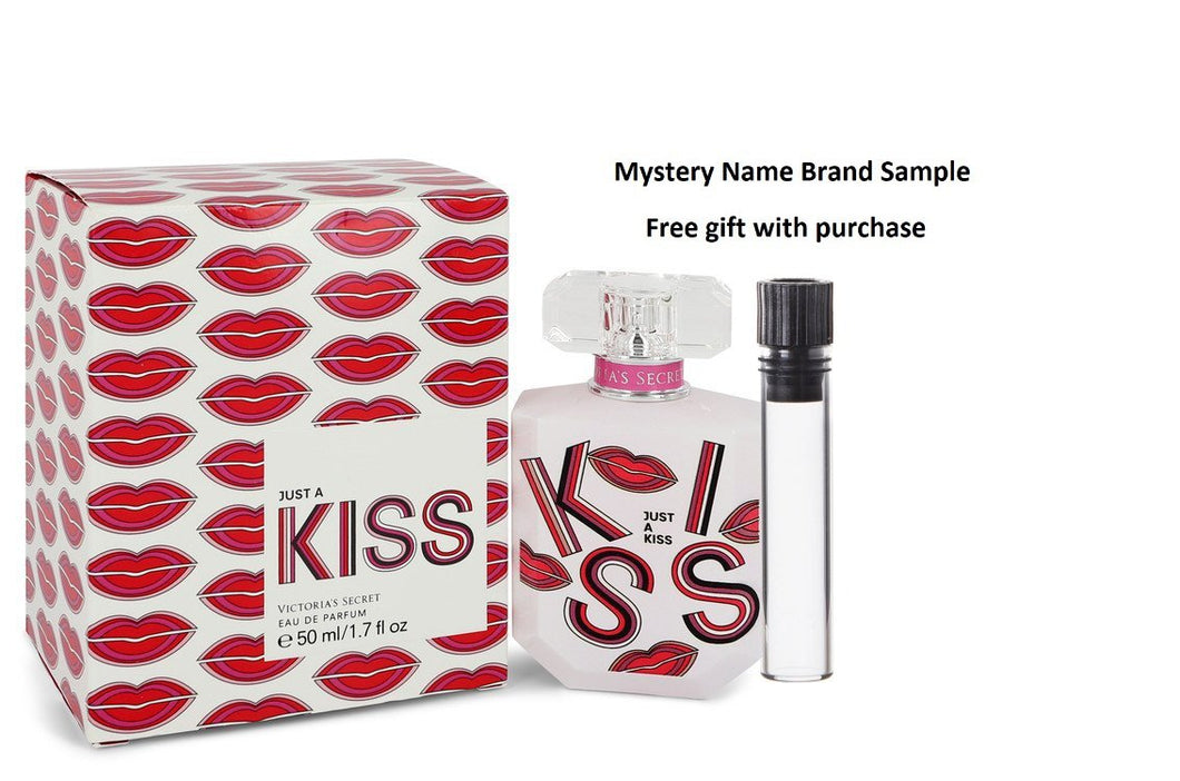 Just a Kiss by Victoria's Secret Eau De Parfum Spray 1.7 oz And a Mystery Name brand sample vile