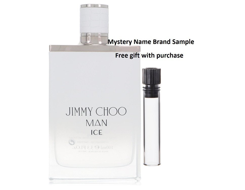 Jimmy Choo Ice by Jimmy Choo Eau De Toilette Spray (Tester) 3.4 oz And a Mystery Name brand sample vile
