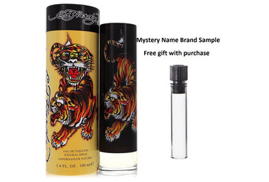 Ed Hardy by Christian Audigier Eau De Toilette Spray 3.4 oz And a Mystery Name brand sample vile