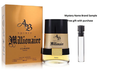 Spirit Millionaire by Lomani Eau De Toilette Spray 6.7 oz And a Mystery Name brand sample vile