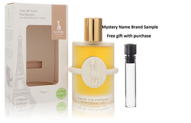 Sophie La Girafe Eau de Soin Parfumee by Sophie La Girafe Eau De Soin Parfumee (Unisex) 3.4 oz And a Mystery Name brand sample vile