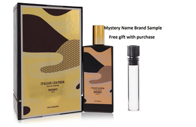 Italian Leather by Memo Eau De Parfum Spray (Unisex) 2.5 oz And a Mystery Name brand sample vile