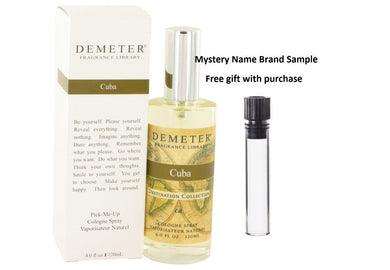 Demeter Cuba by Demeter Cologne Spray 4 oz And a Mystery Name brand sample vile