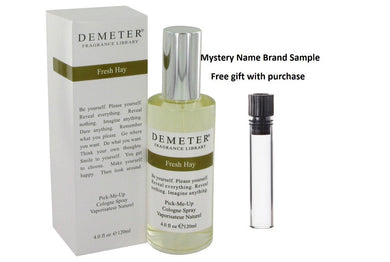 Demeter Fresh Hay by Demeter Cologne Spray 4 oz And a Mystery Name brand sample vile