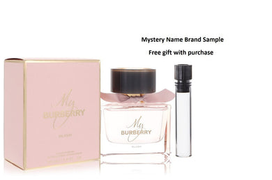 My Burberry Blush by Burberry Eau De Parfum Spray 3 oz And a Mystery Name brand sample vile