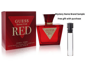 Guess Seductive Red by Guess Eau De Toilette Spray 2.5 oz And a Mystery Name brand sample vile