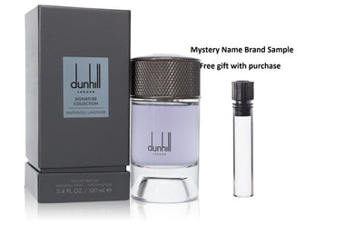 Dunhill Signature Collection Valensole Lavender by Alfred Dunhill Eau De Parfum Spray 3.4 oz And a Mystery Name brand sample vile