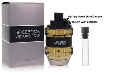 Spicebomb by Viktor & Rolf Eau De Toilette Spray 5 oz And a Mystery Name brand sample vile
