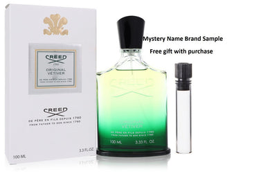 Original Vetiver by Creed Eau De Parfum Spray 3.3 oz And a Mystery Name brand sample vile