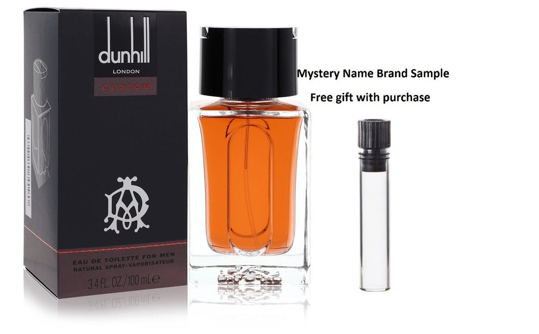 Dunhill Custom by Alfred Dunhill Eau De Toilette Spray 3.3 oz And a Mystery Name brand sample vile