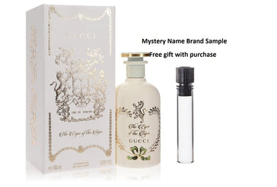 Gucci The Eyes Of The Tiger by Gucci Eau De Parfum Spray (Unisex) 3.3 oz And a Mystery Name brand sample vile